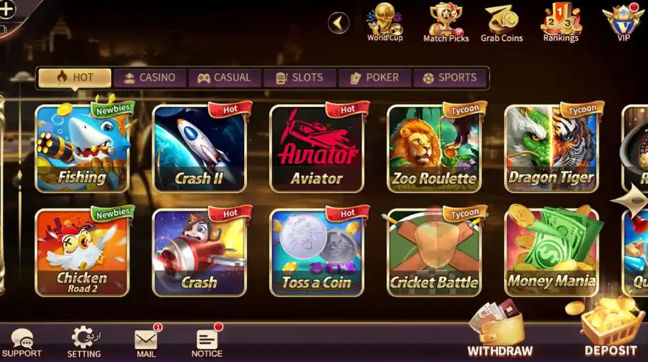 RoyalX777 Game Home.