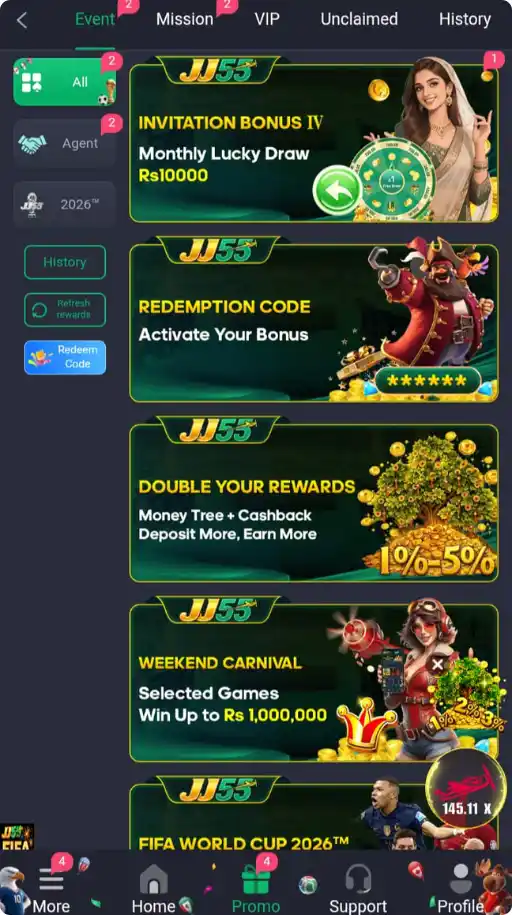 JJ55 Bonus