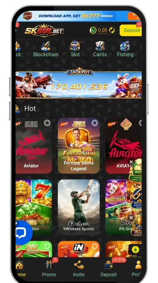 SK888 Game home screen