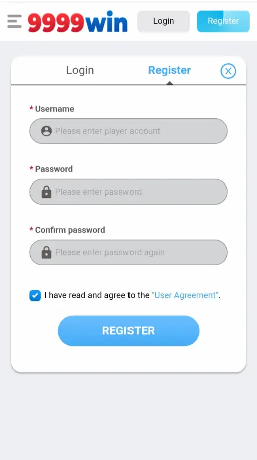 9999 Win Game registration