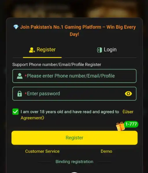 PAK804 Game registration