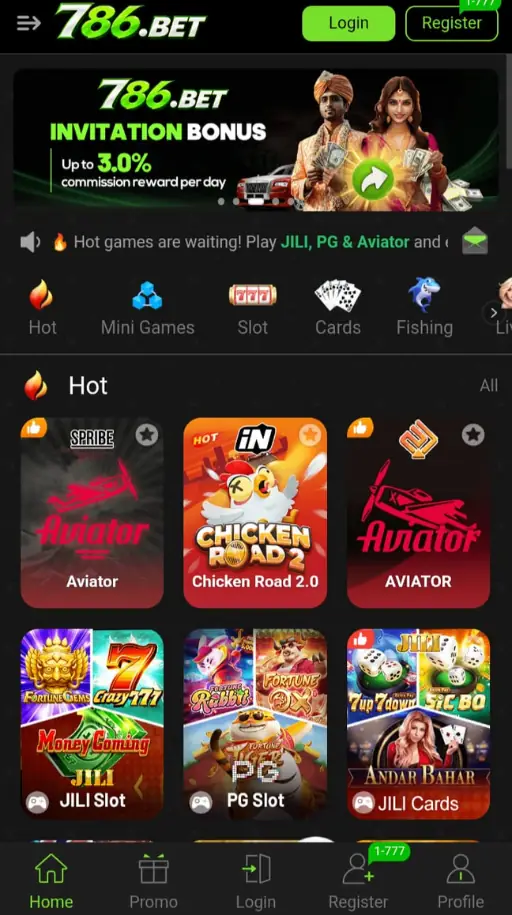786bet Game home screen