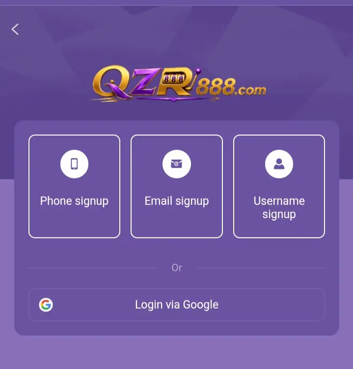 QZR888 Game Signup methods image